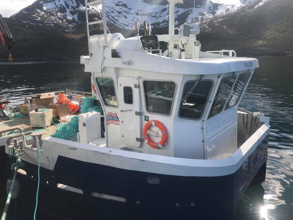 Fiskefartøy for Norway Royal Salmon ved kai